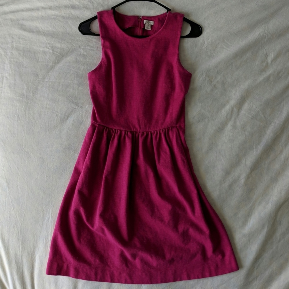 J. Crew Daybreak Dress w/ pockets in cranberry XS